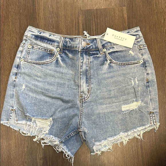 Distressed Denim Shorts - Picture 1 of 3